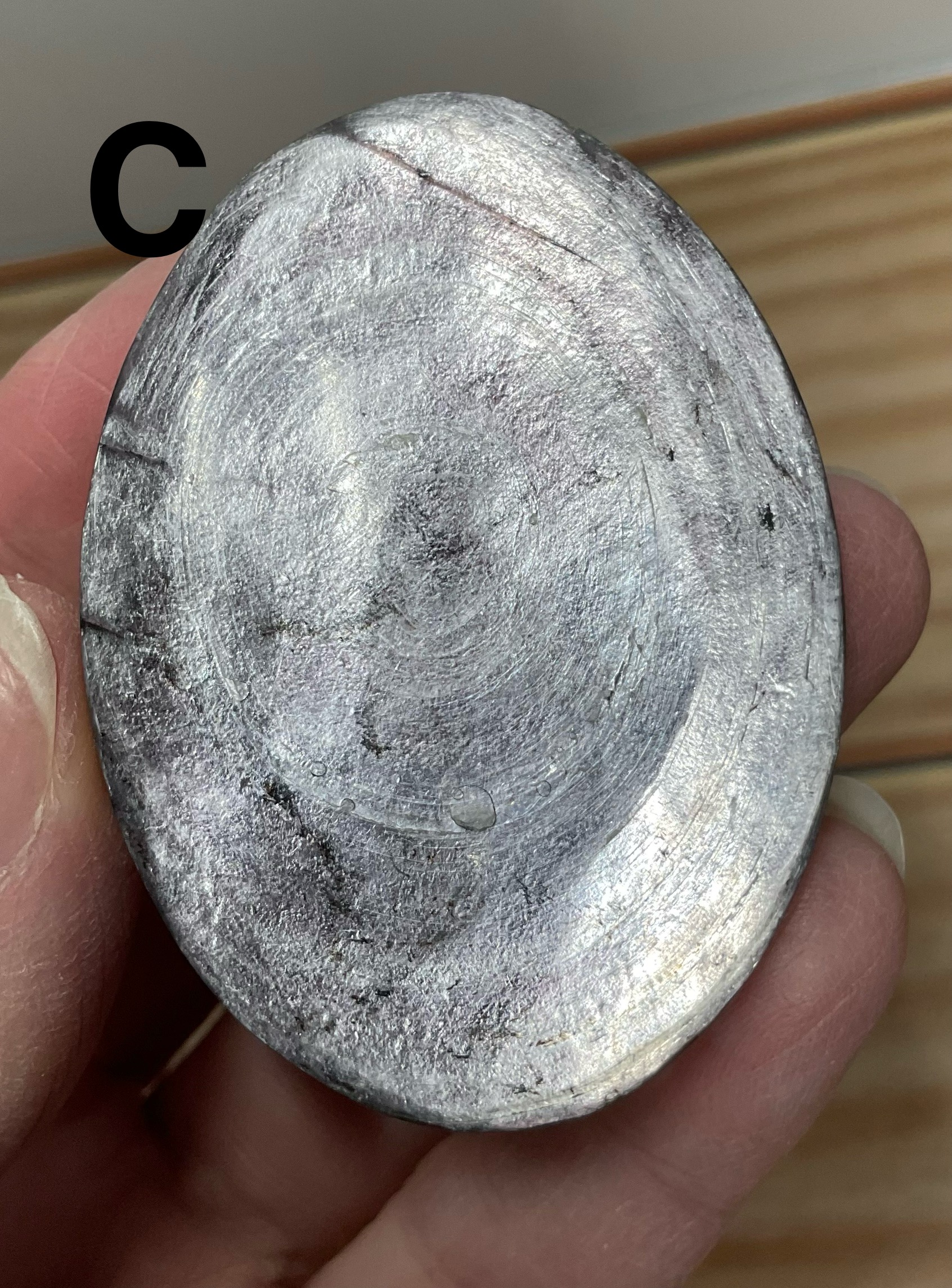 Purple Mica (Gemmy Lepidolite) Palm Stone - Image 9