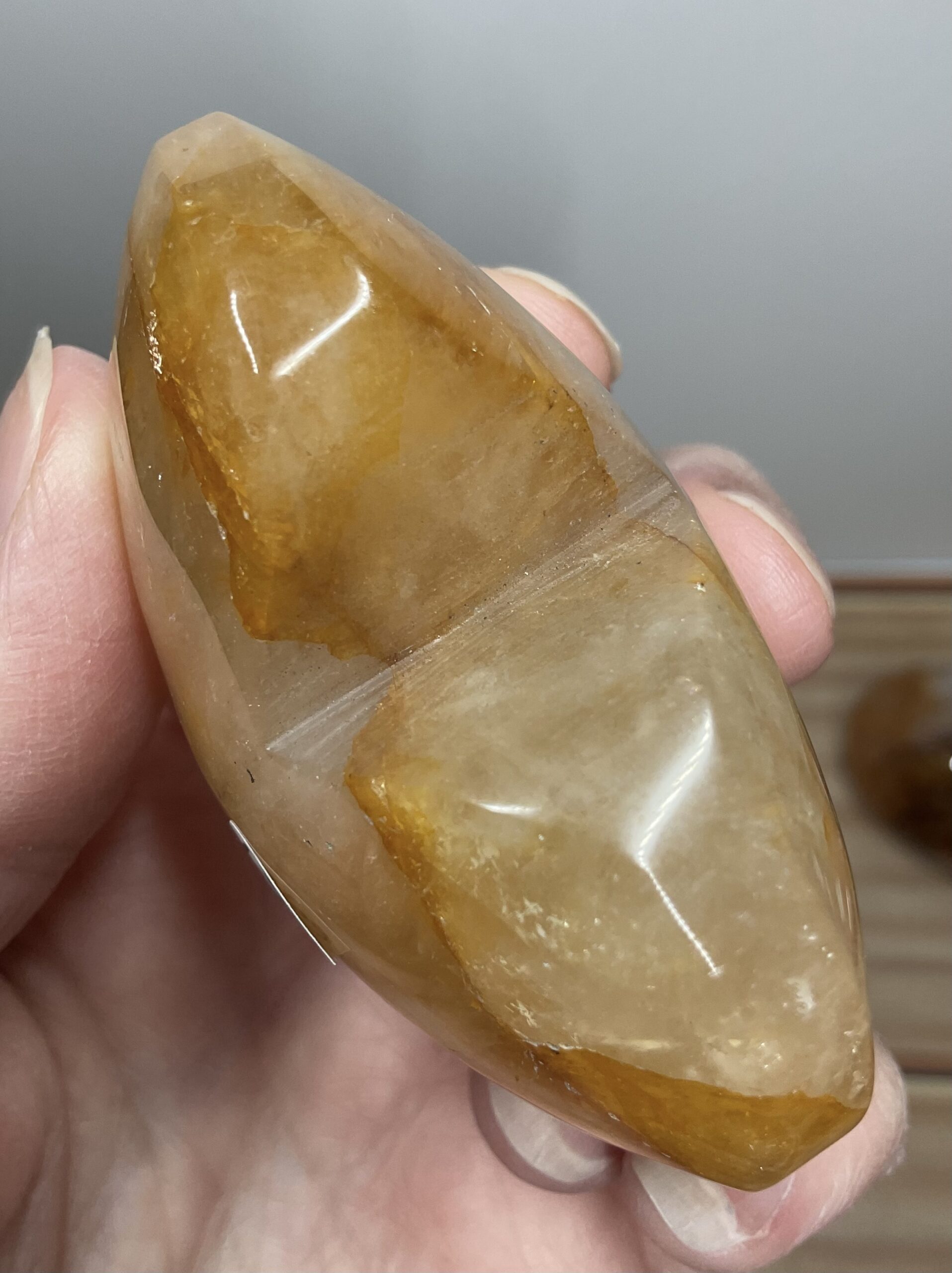 Golden Healer Heart Palm Stone - Image 8