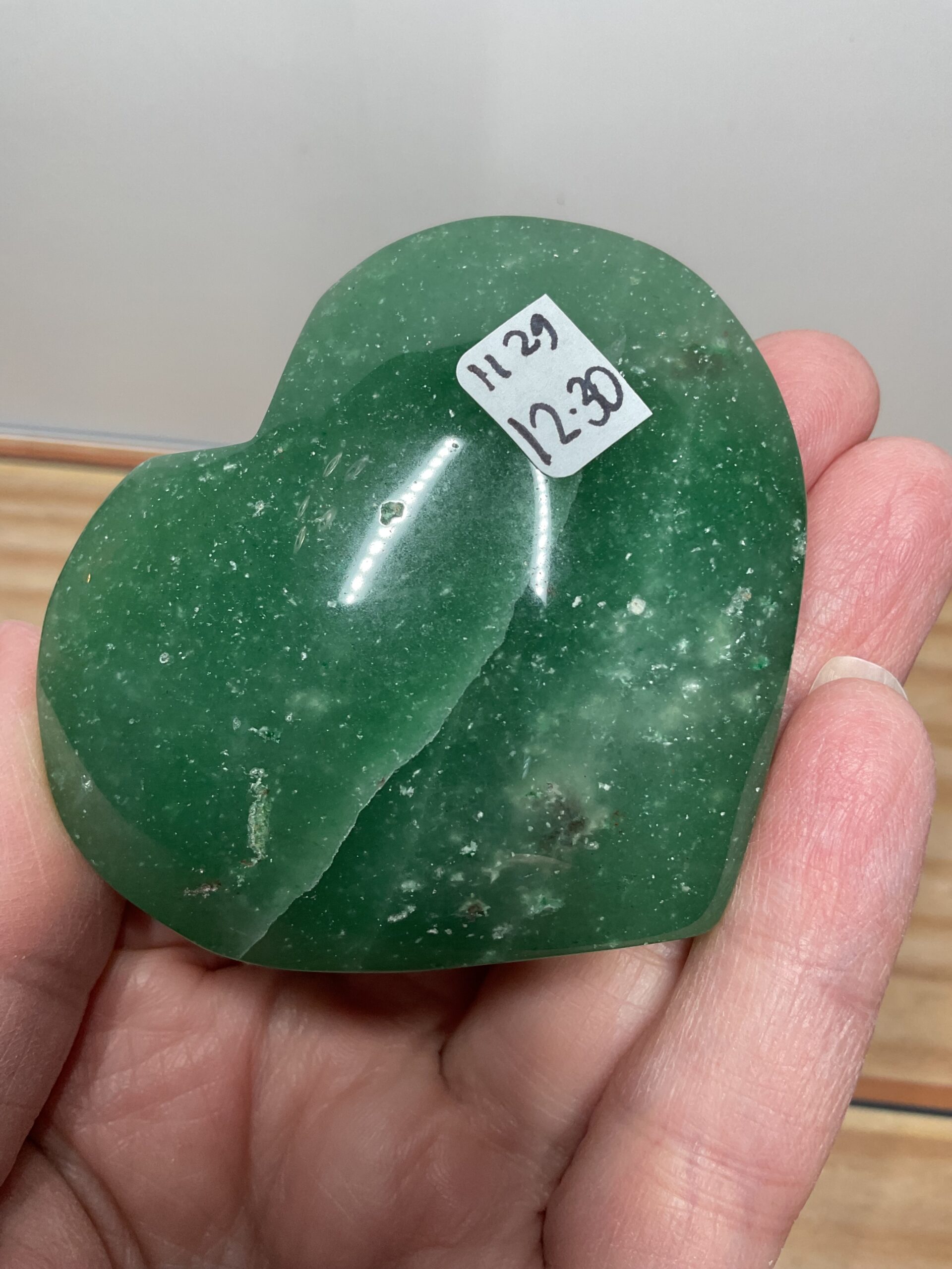 Green Aventurine Heart Palm Stone - Image 4