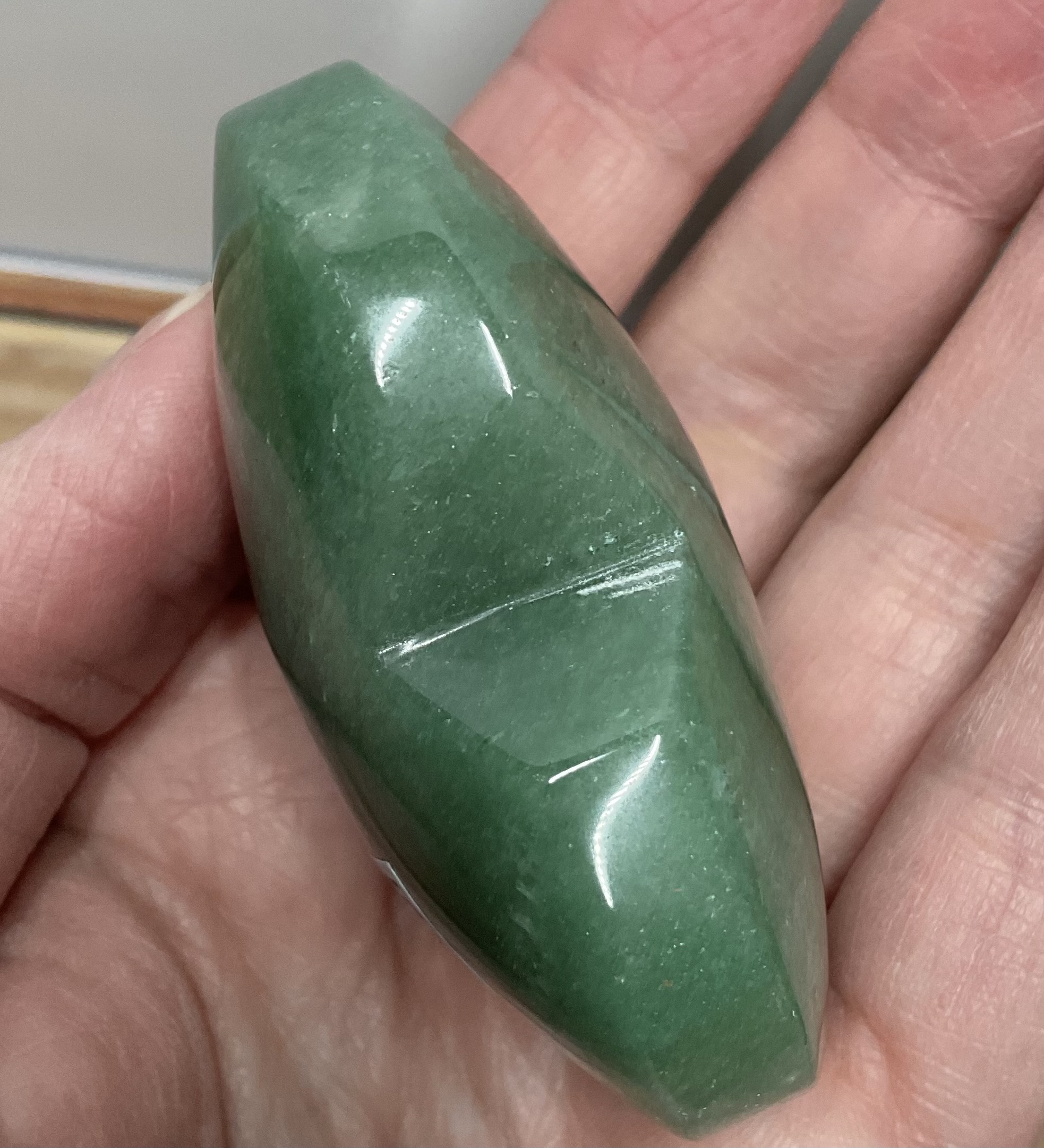 Green Aventurine Heart Palm Stone - Image 8
