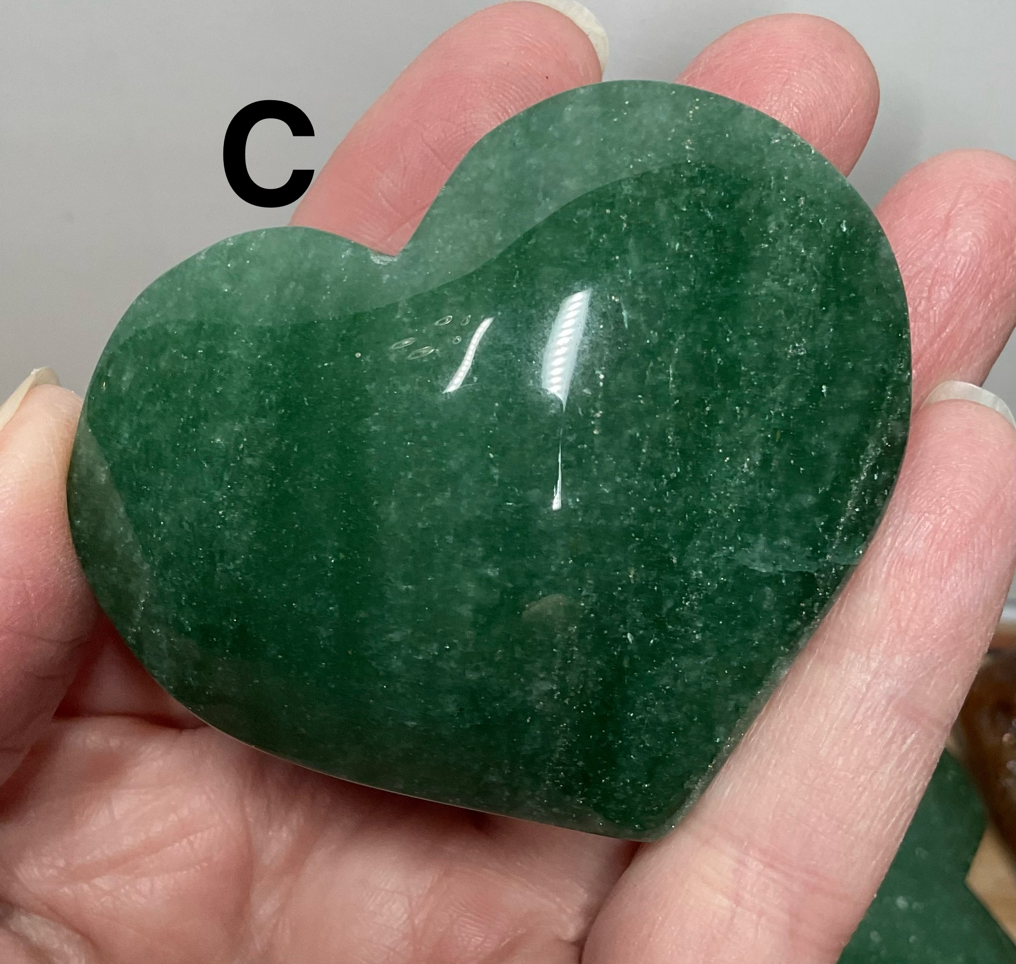 Green Aventurine Heart Palm Stone - Image 9