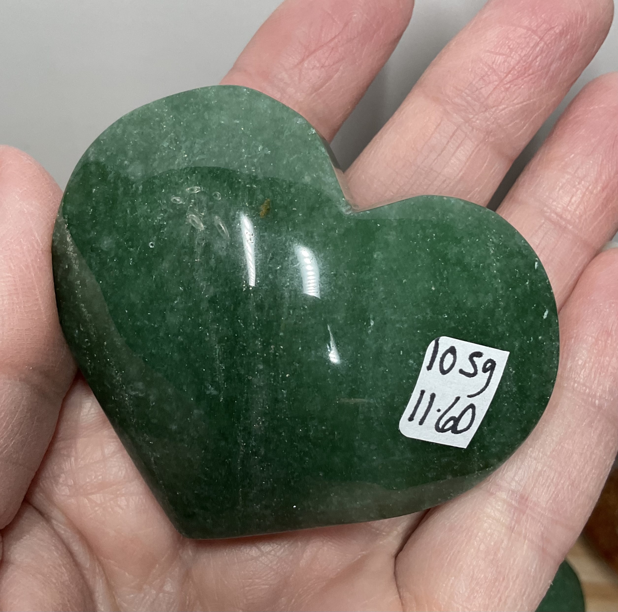 Green Aventurine Heart Palm Stone - Image 10