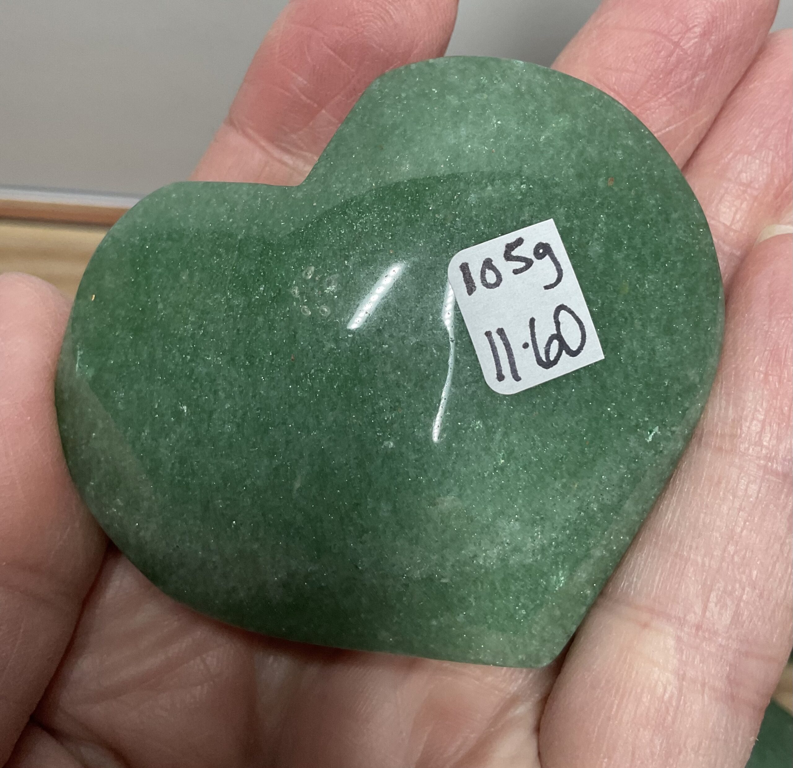Green Aventurine Heart Palm Stone - Image 13