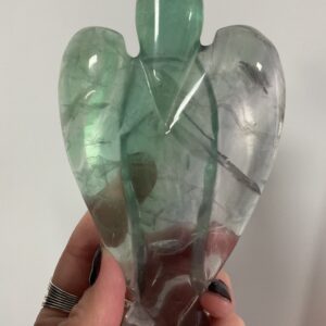 Fluorite Angel Carving