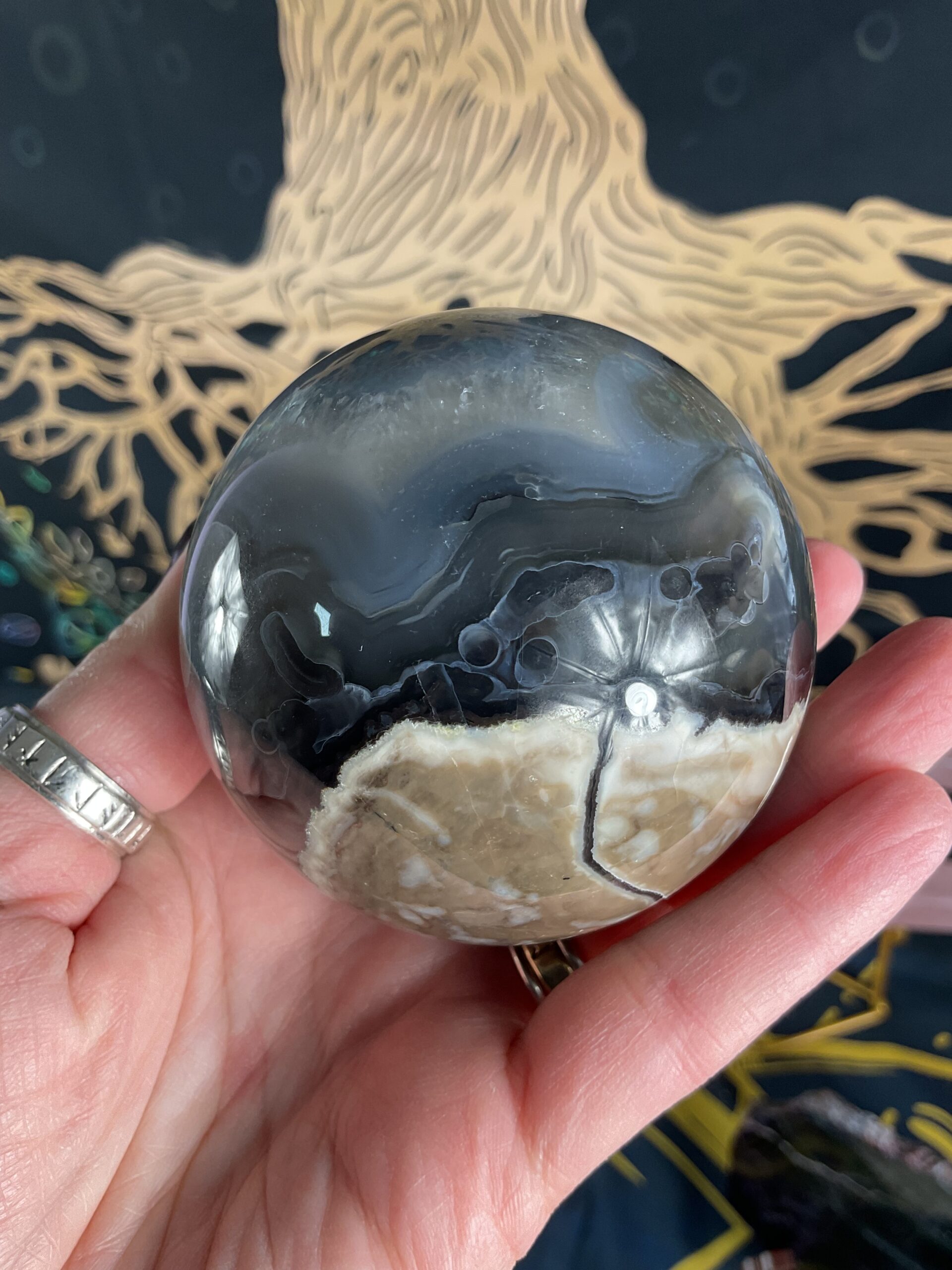 Volcano Agate Sphere - Image 4