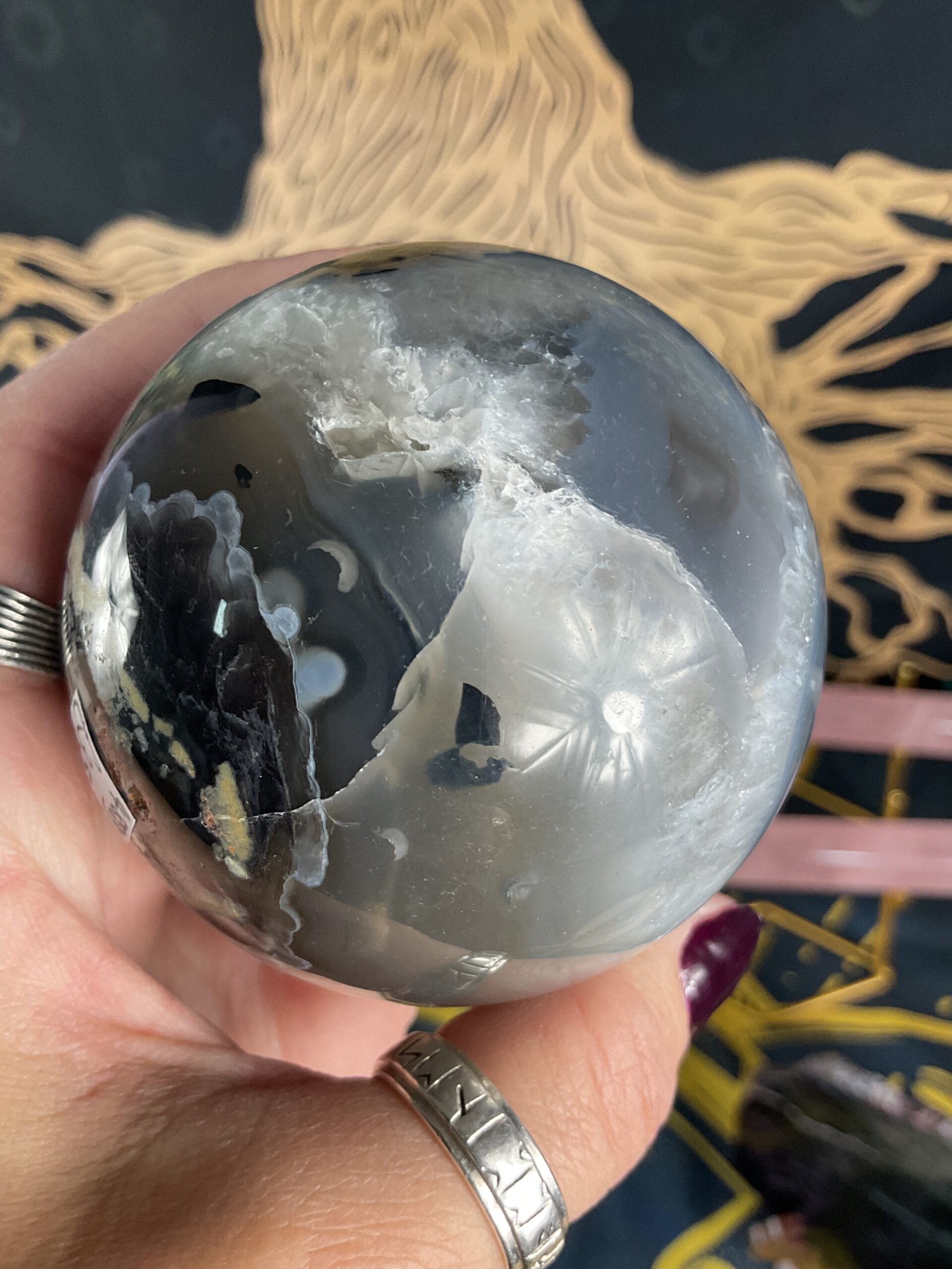 Volcano Agate Sphere - Image 7