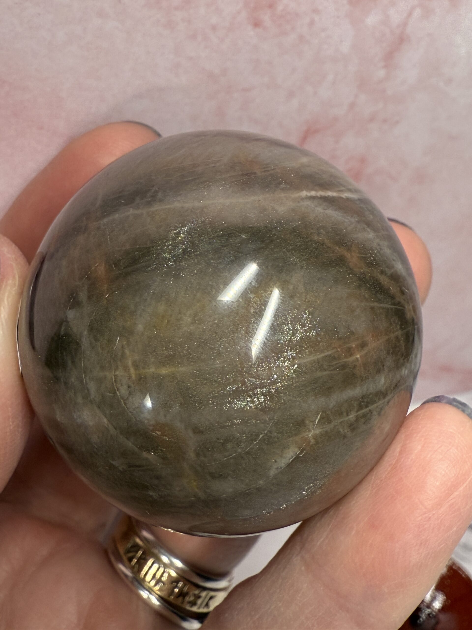 Black Moonstone Sphere - Image 6