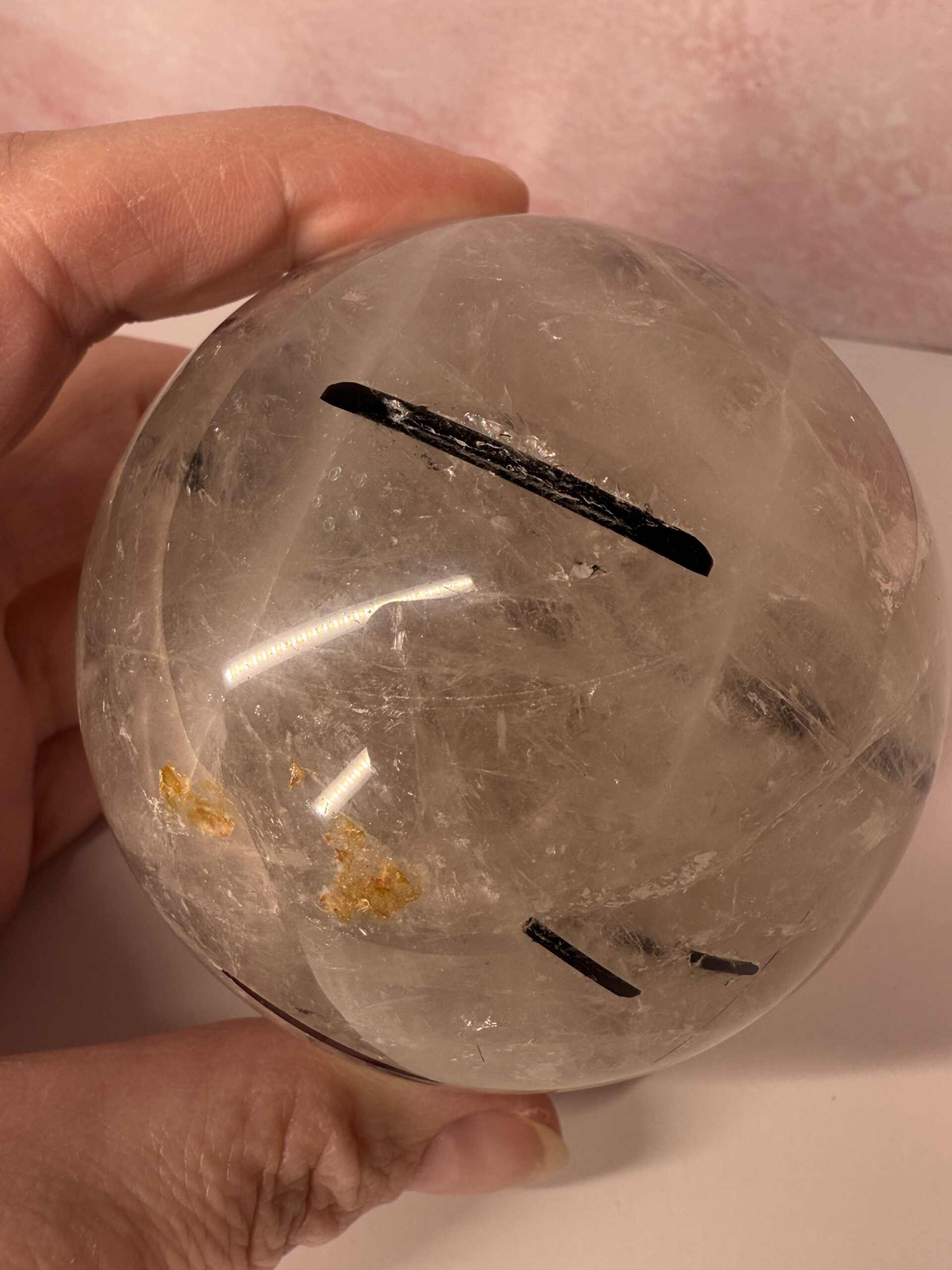 Tourmaline in Quartz Sphere - Image 3