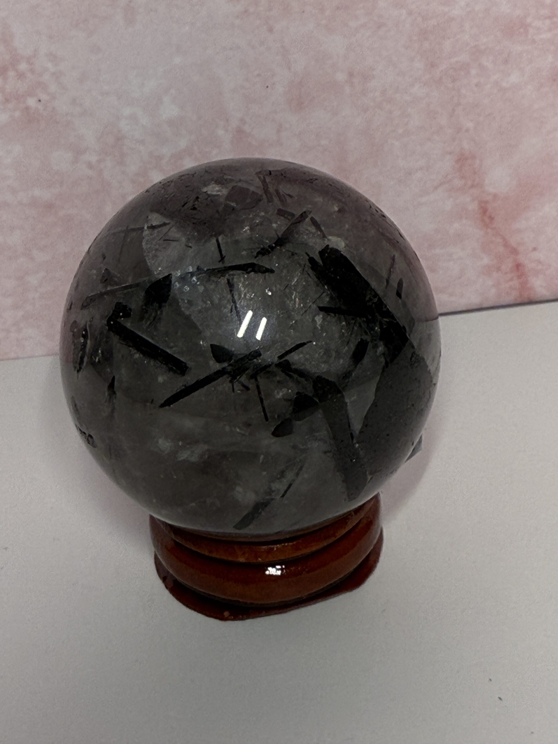Tourmaline in Quartz Sphere - Image 2
