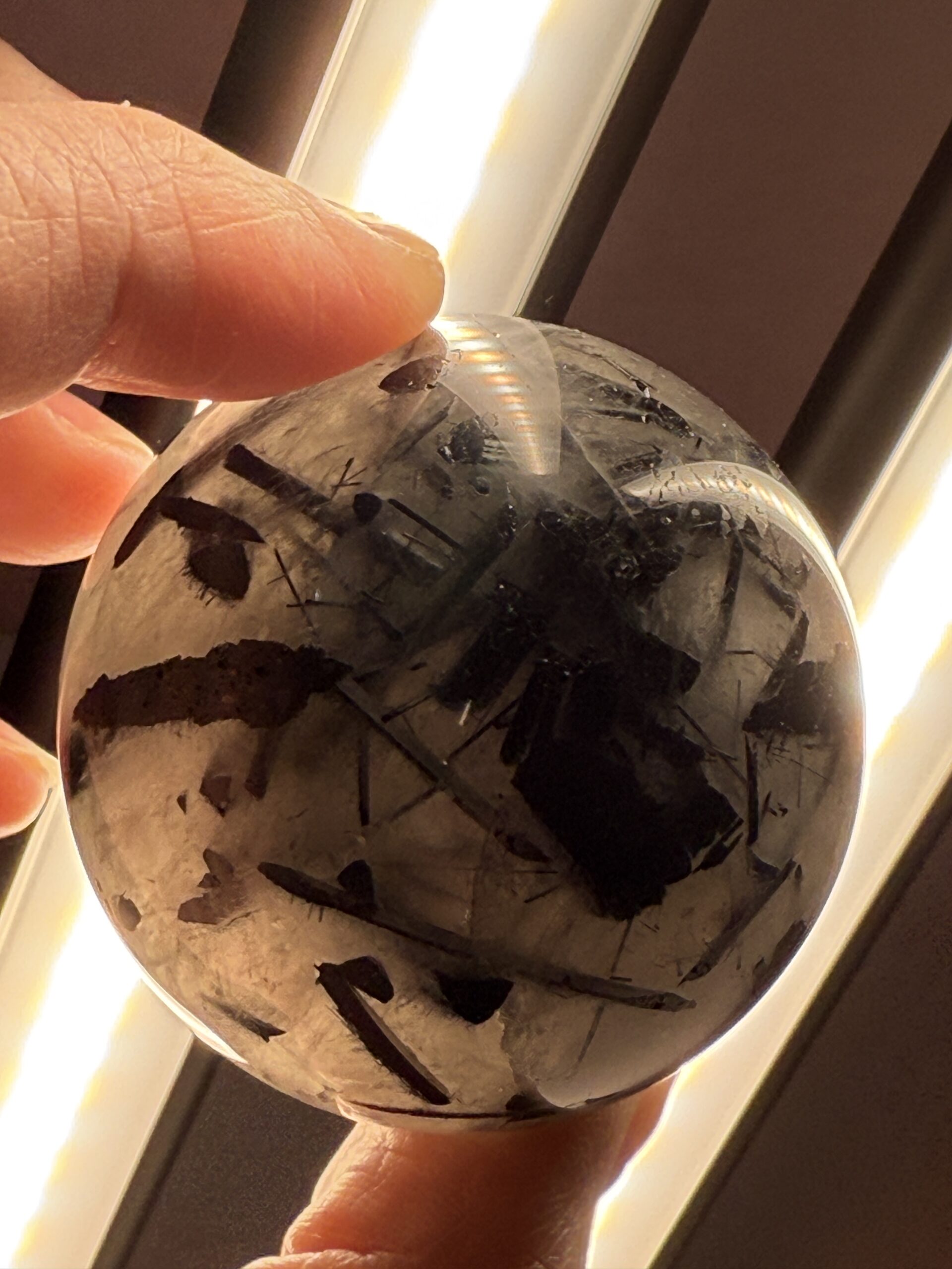 Tourmaline in Quartz Sphere - Image 6