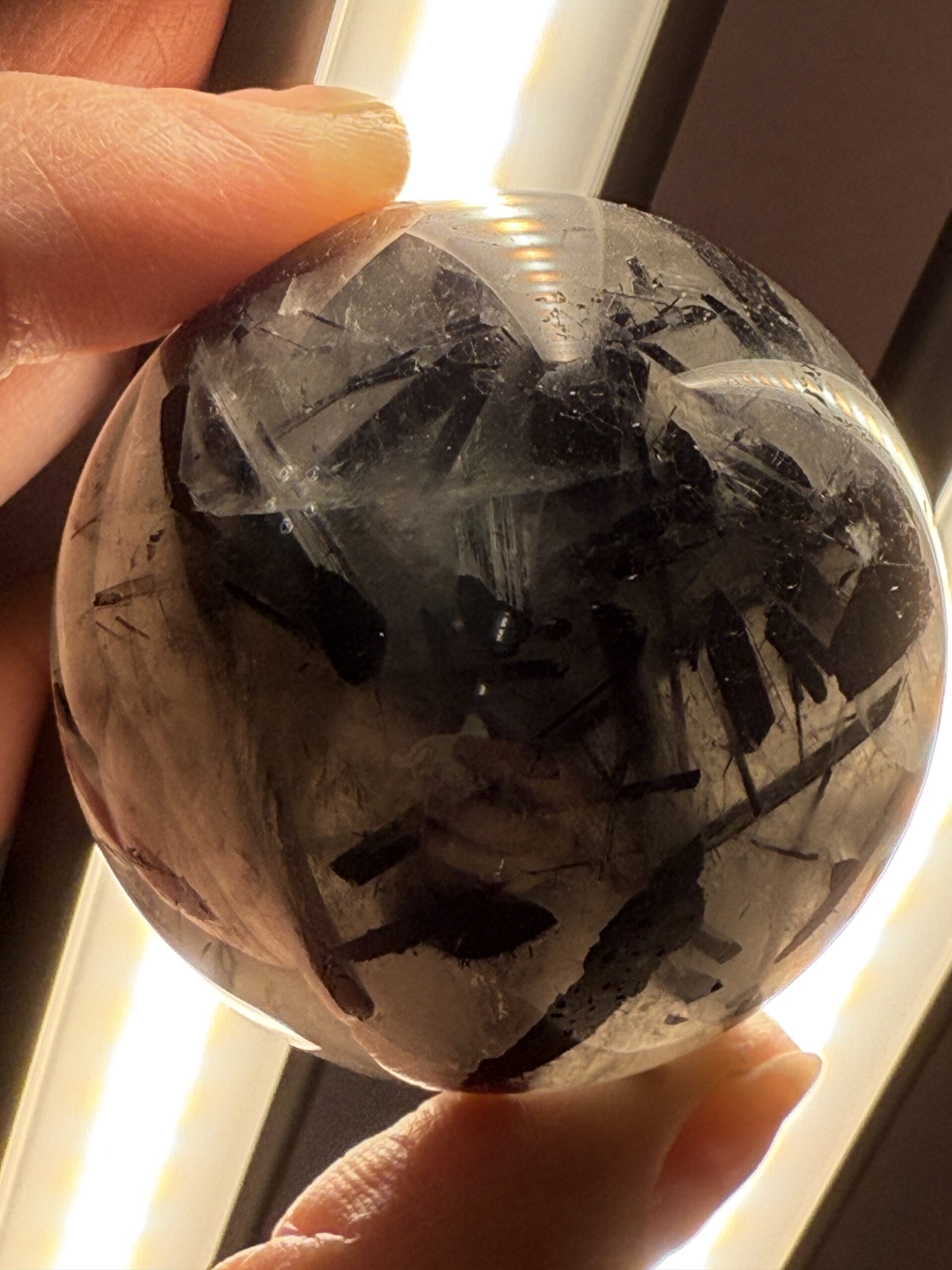 Tourmaline in Quartz Sphere - Image 8