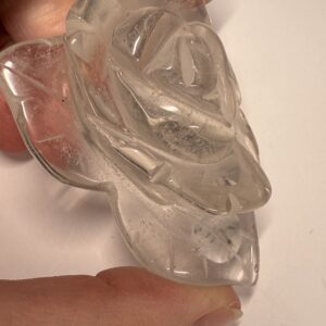 Clear Quartz Rose Carving