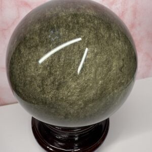 Large Golden Obsidian Sphere
