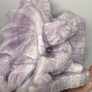 Kunzite Dragon Carving