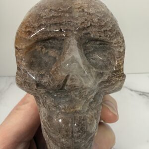 Thousand Layer Garden Quartz Skull Carving