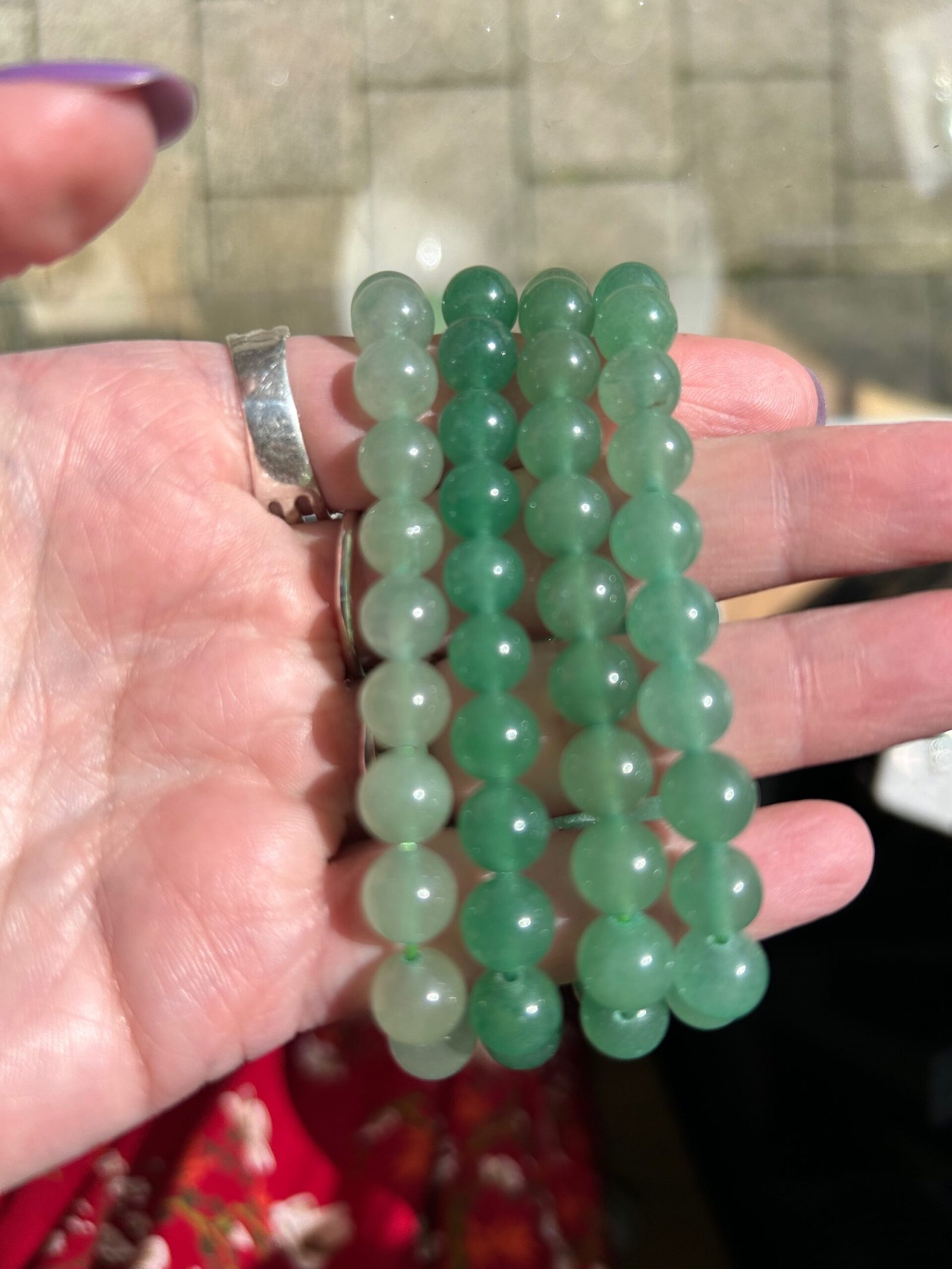 Green Aventurine Bead Bracelet - Image 2