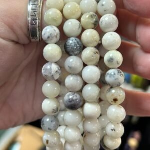 Merlenite (dendritic agate) 8mm Bead Bracelet