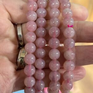 Pink Amethyst Bead Bracelet