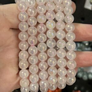 Aura Rose Quartz Bead Bracelet