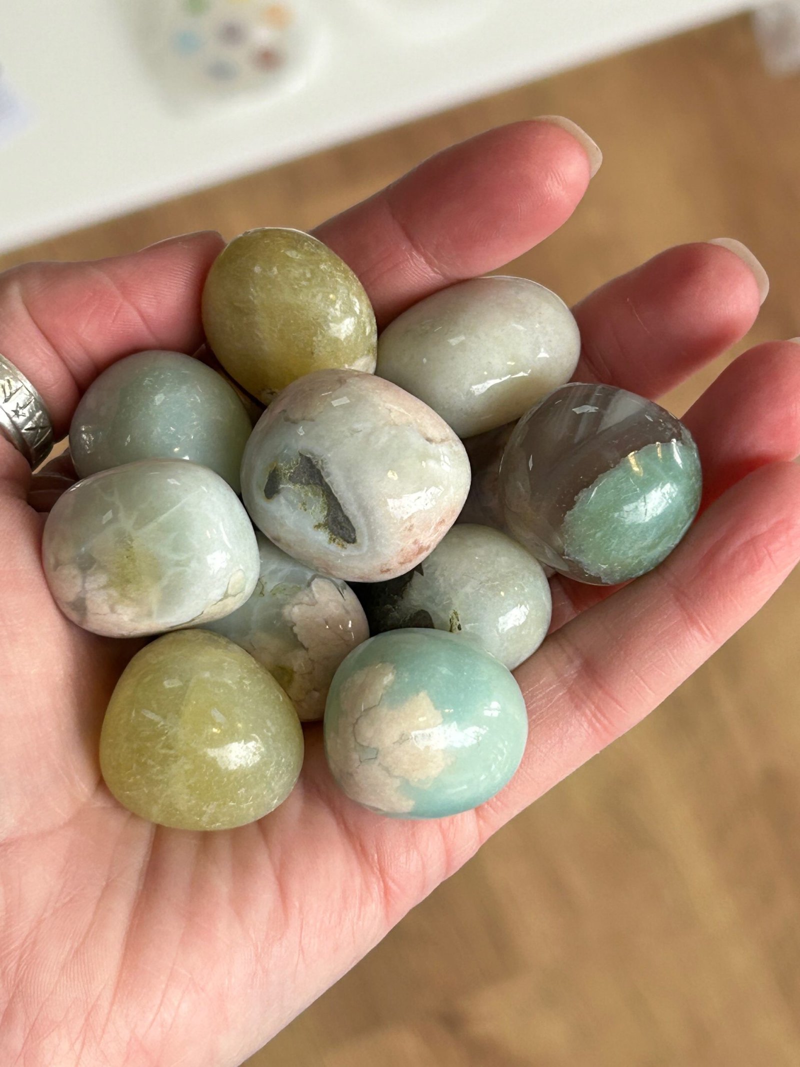 Blue Flower Agate Tumble