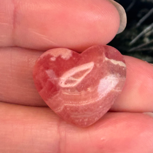 Rhodochrosite Flat Backed Mini Heart
