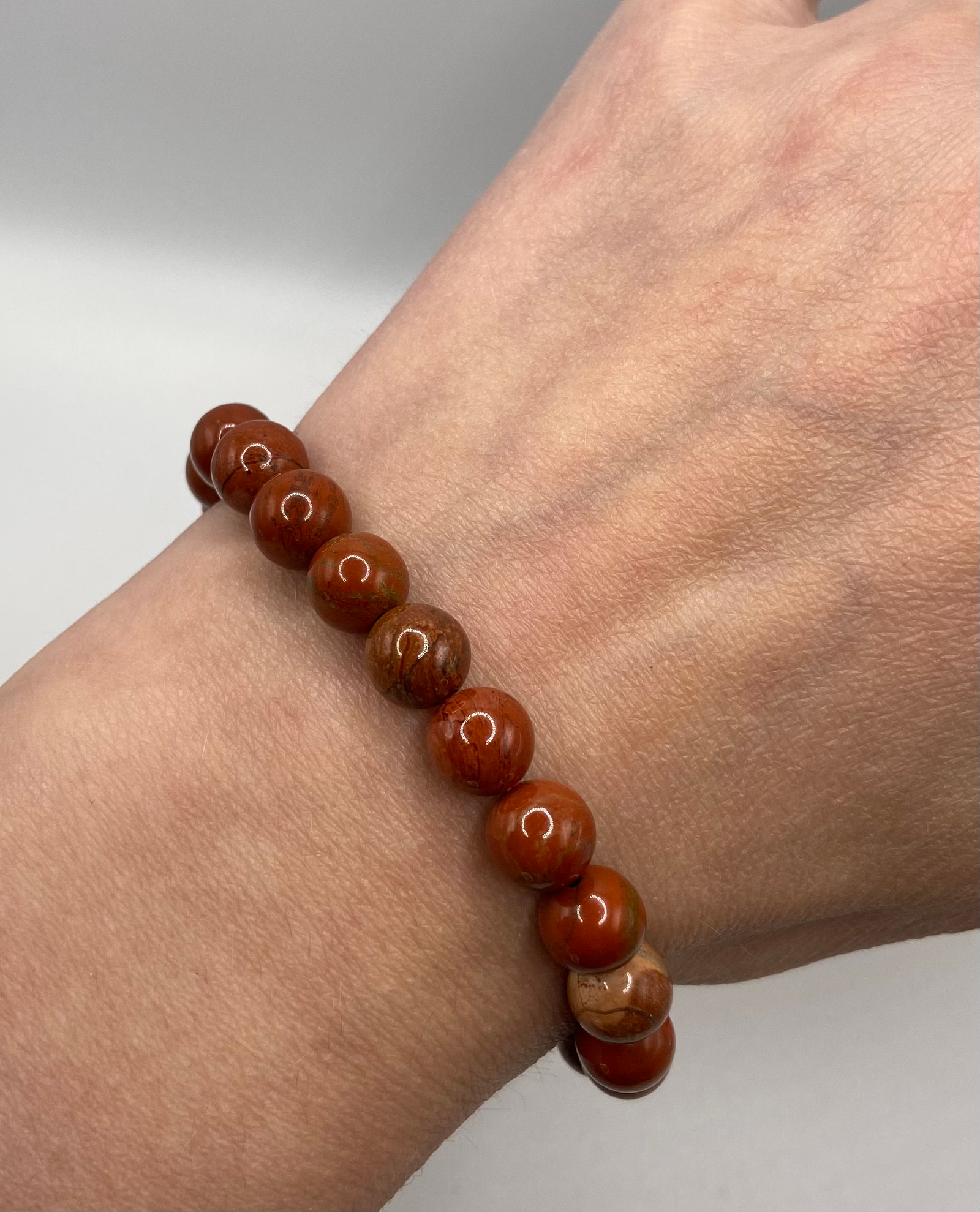 Red Jasper Bead Bracelet - Image 2