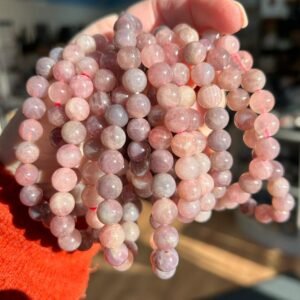 Lavender Rose Quartz Bead Bracelet