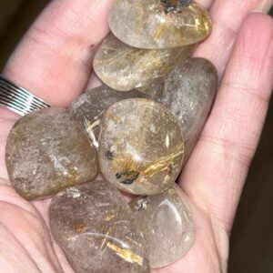 Rutilated Quartz Tumble Stone