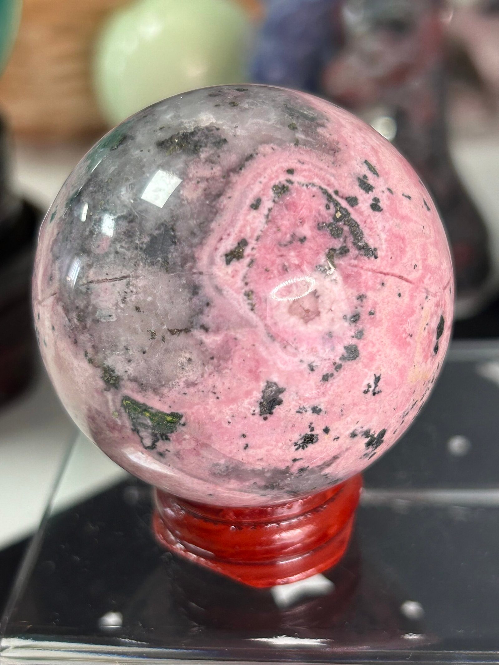 Peruvian Rhodonite Sphere