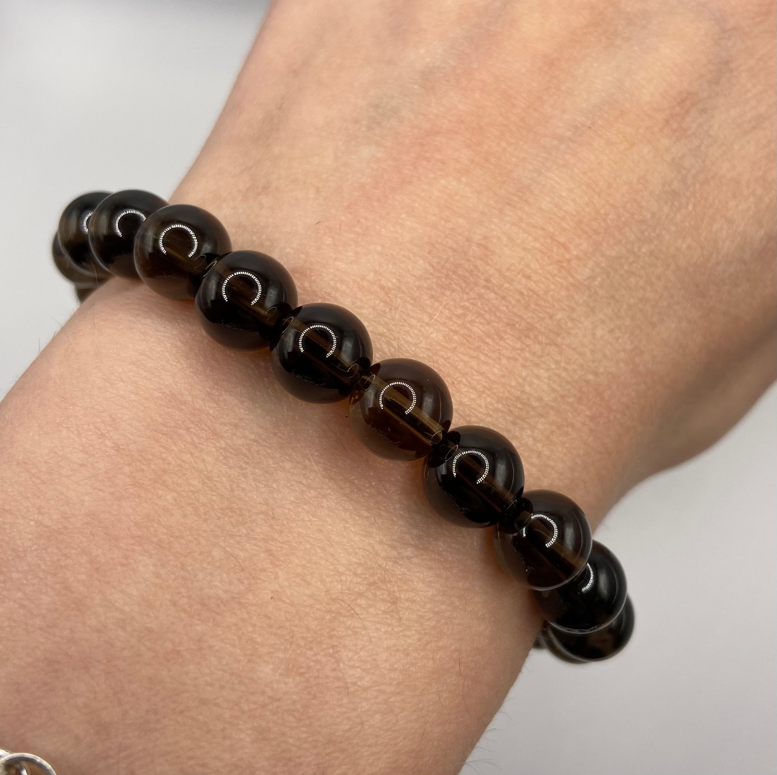 Smoky Quartz Bead Bracelet - Image 2
