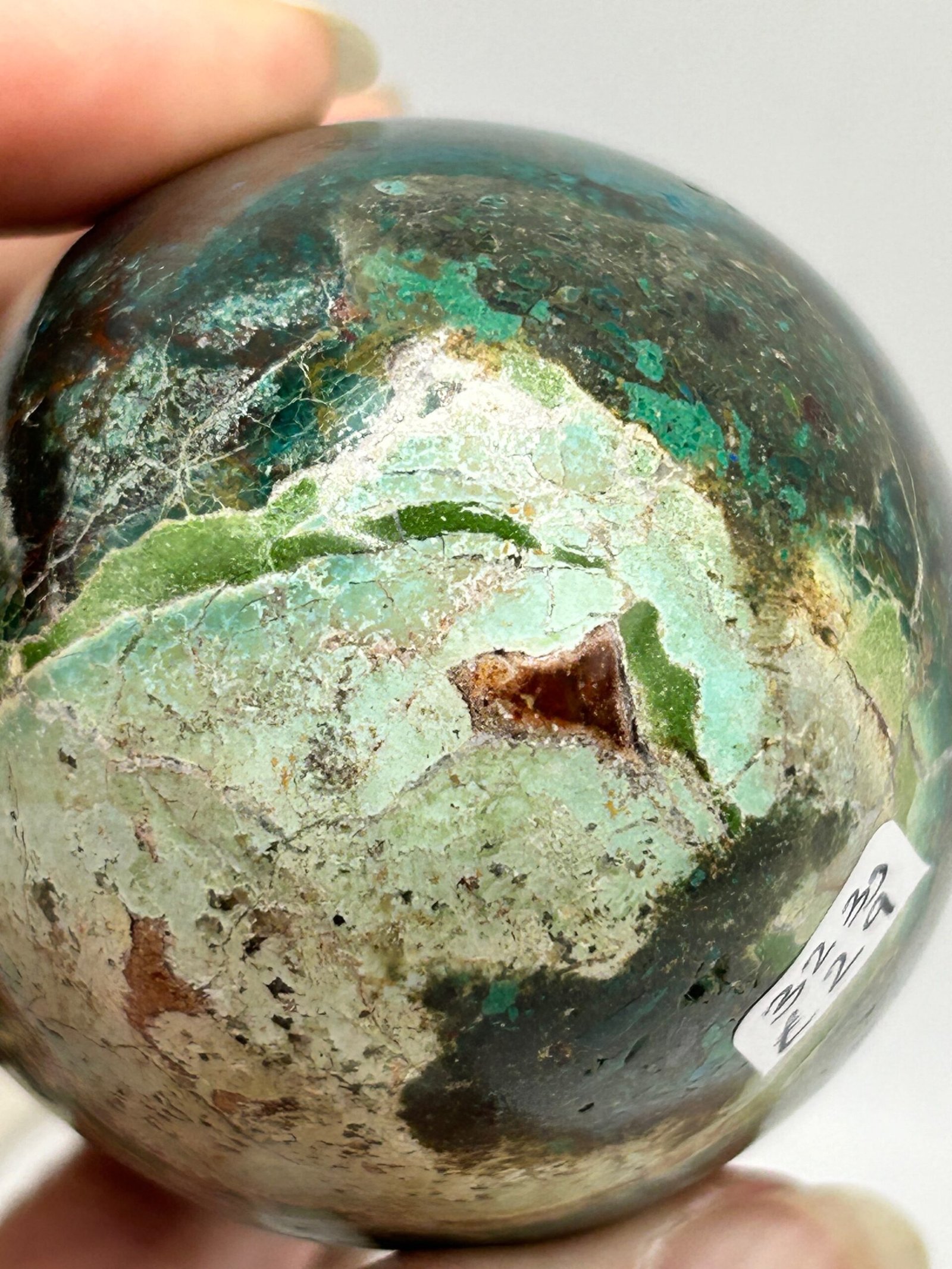 Chrysocolla (with Malachite) Egg - Image 9