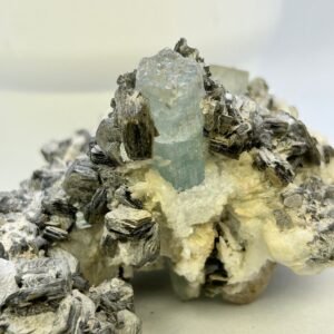 Natural Aquamarine in Silver Muscovite
