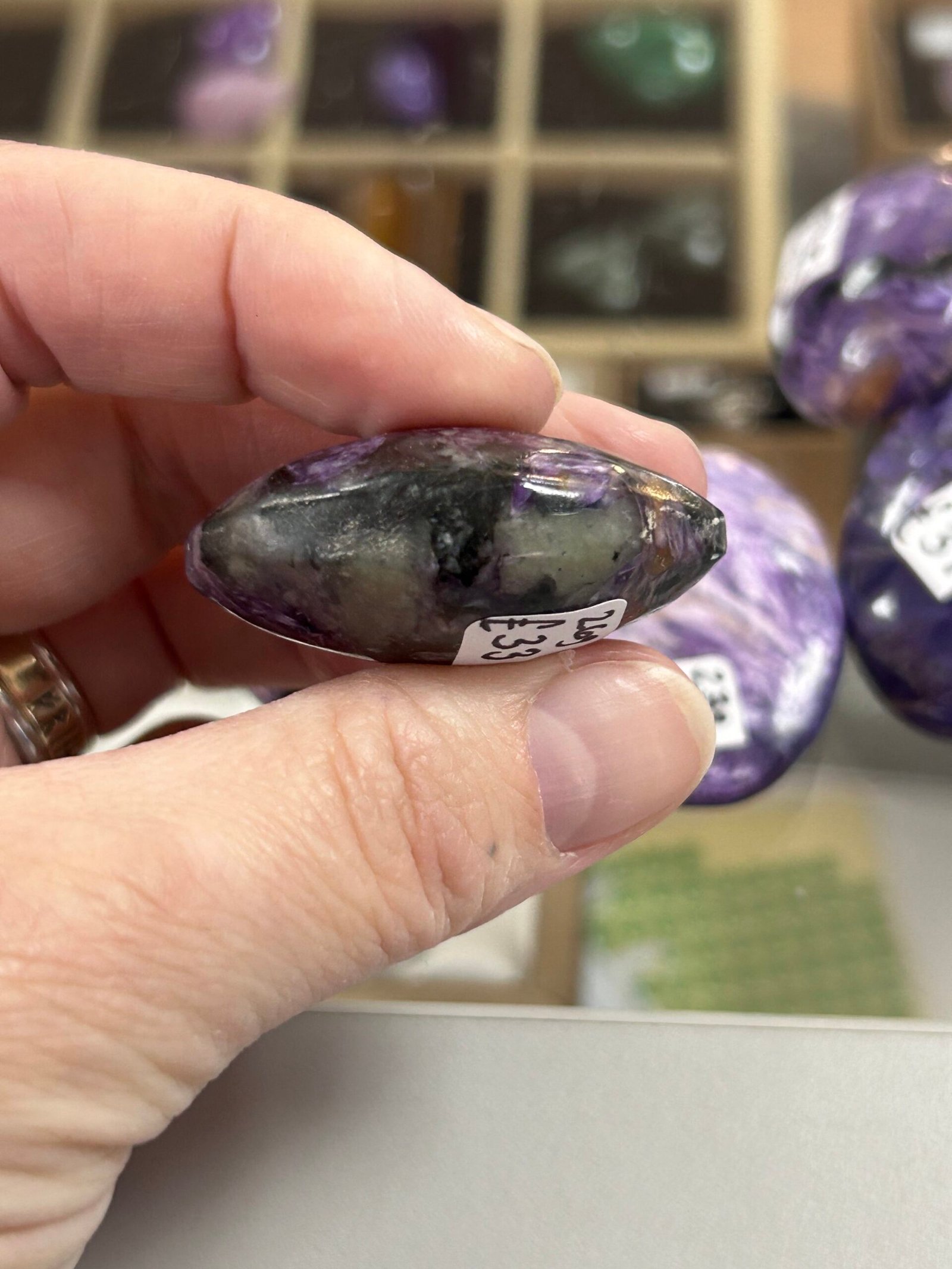 Charoite Palm Stone