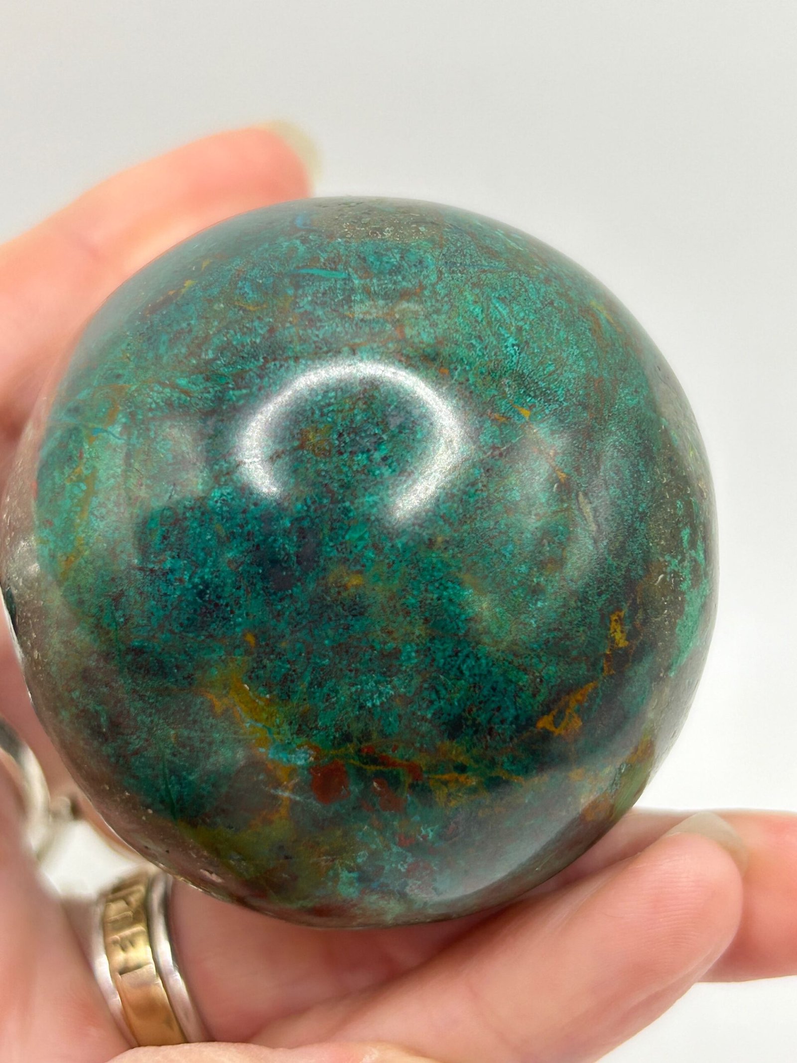 Chrysocolla (with Malachite) Egg - Image 5