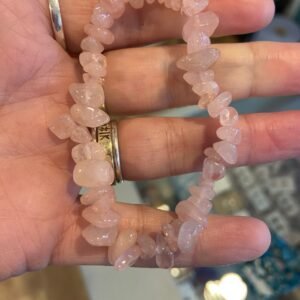 Rose Quartz Chip Stone Bracelet