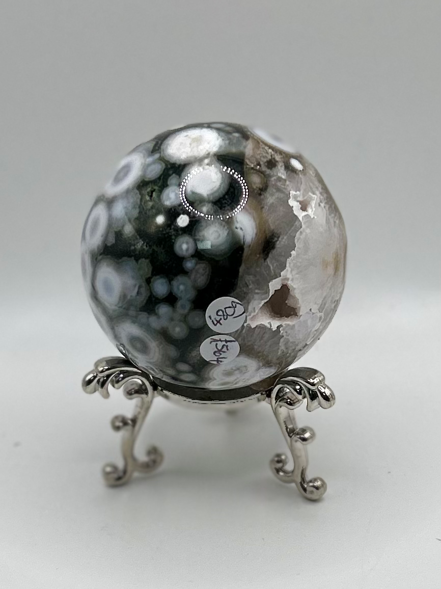 8th Vein Ocean Jasper Sphere - Image 3