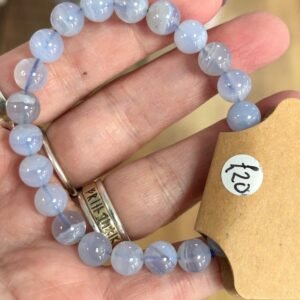 Blue Lace Agate Bead Bracelet