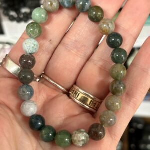 Indian Agate Bead Bracelet