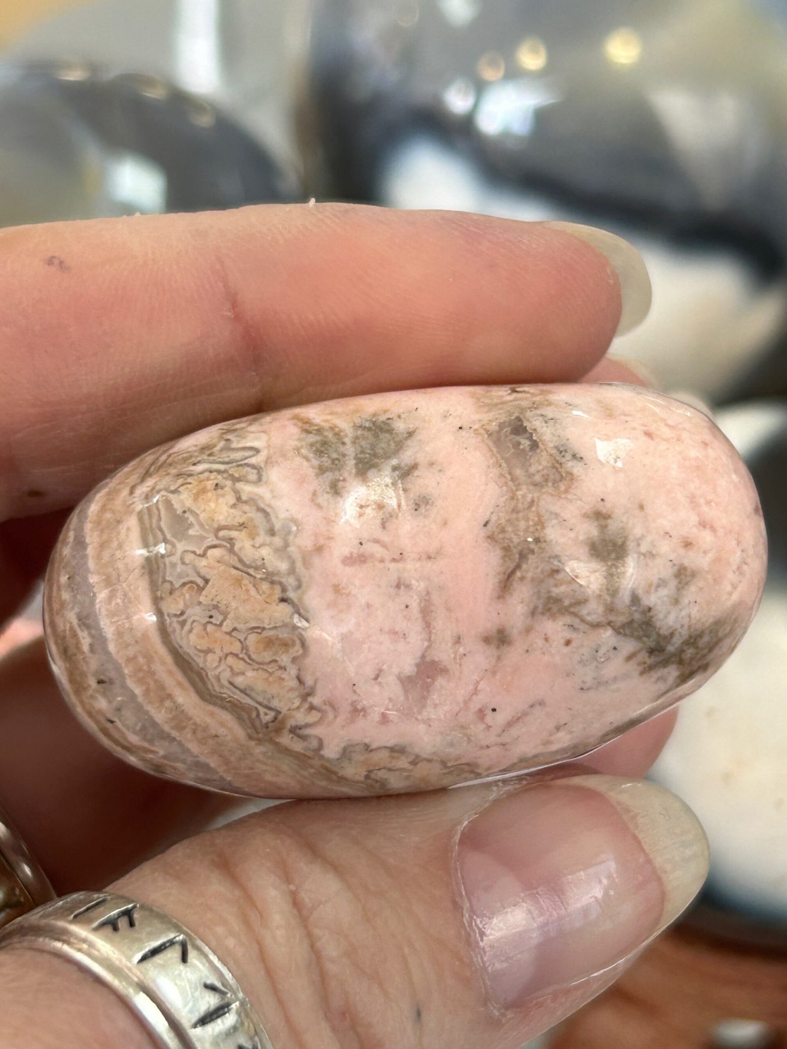 Rhodochrosite Puffy Heart - Image 4