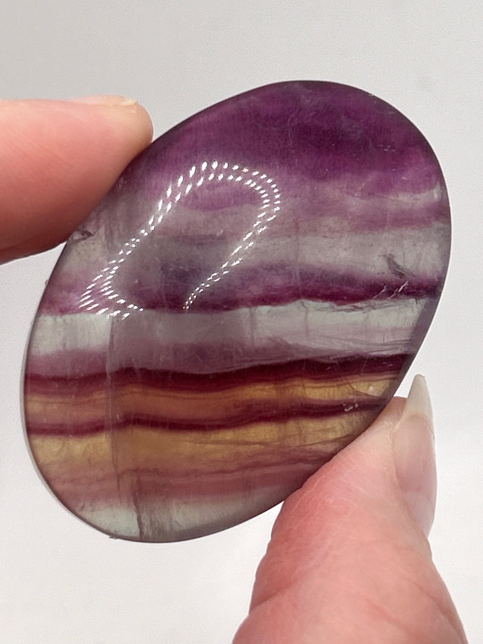 Rainbow Fluorite Palm Stone