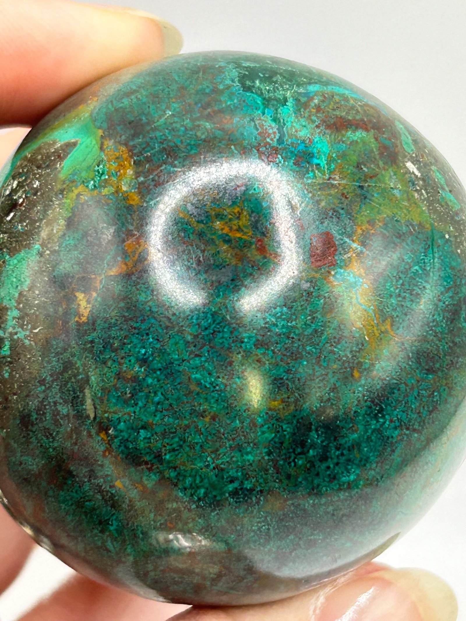 Chrysocolla (with Malachite) Egg - Image 10