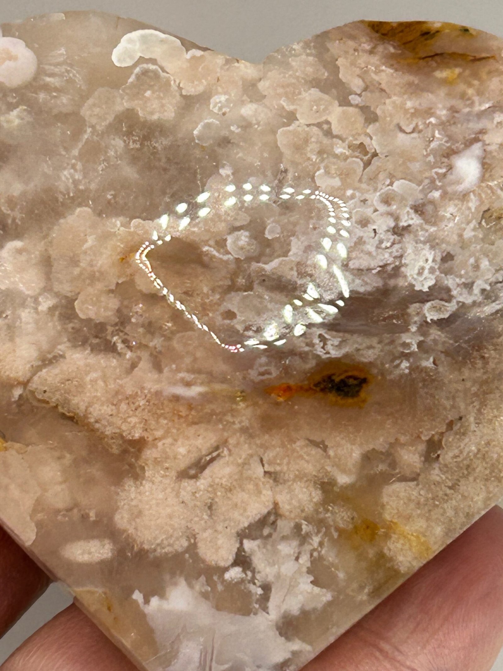 Flower Agate Heart - Image 5