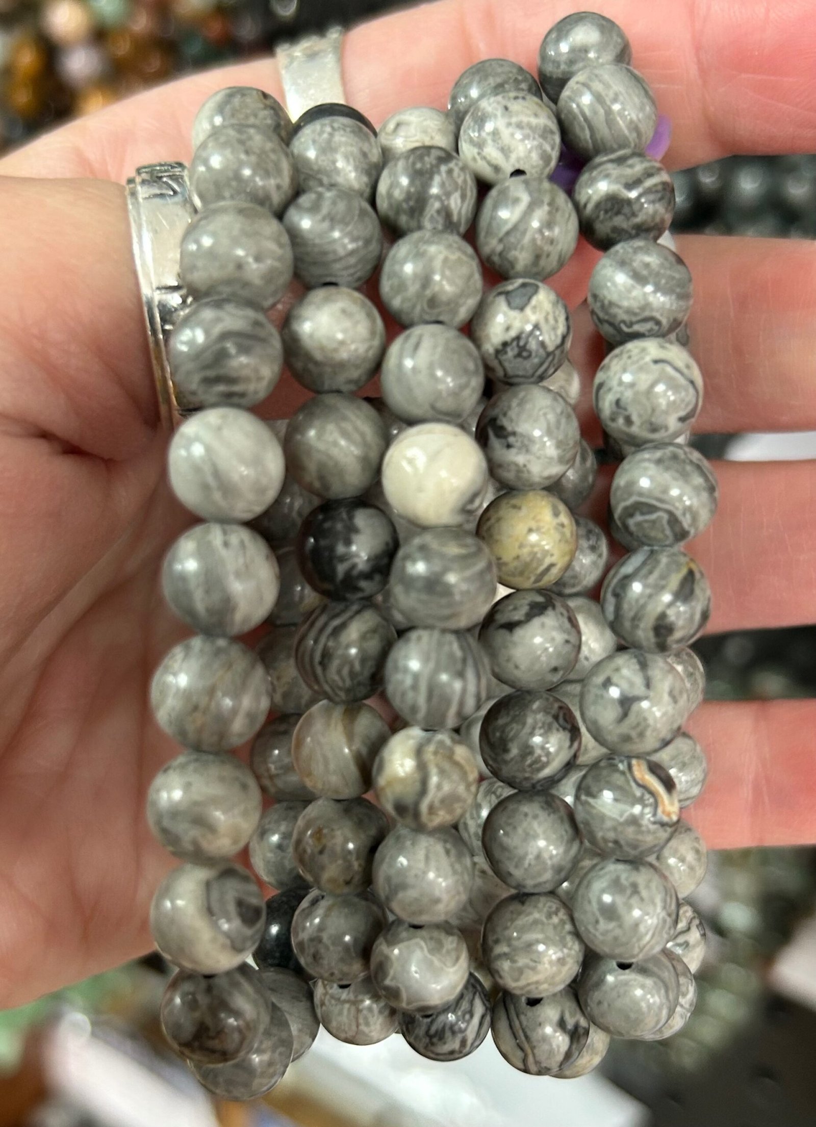 Picasso Jasper Bead Bracelet - Image 2