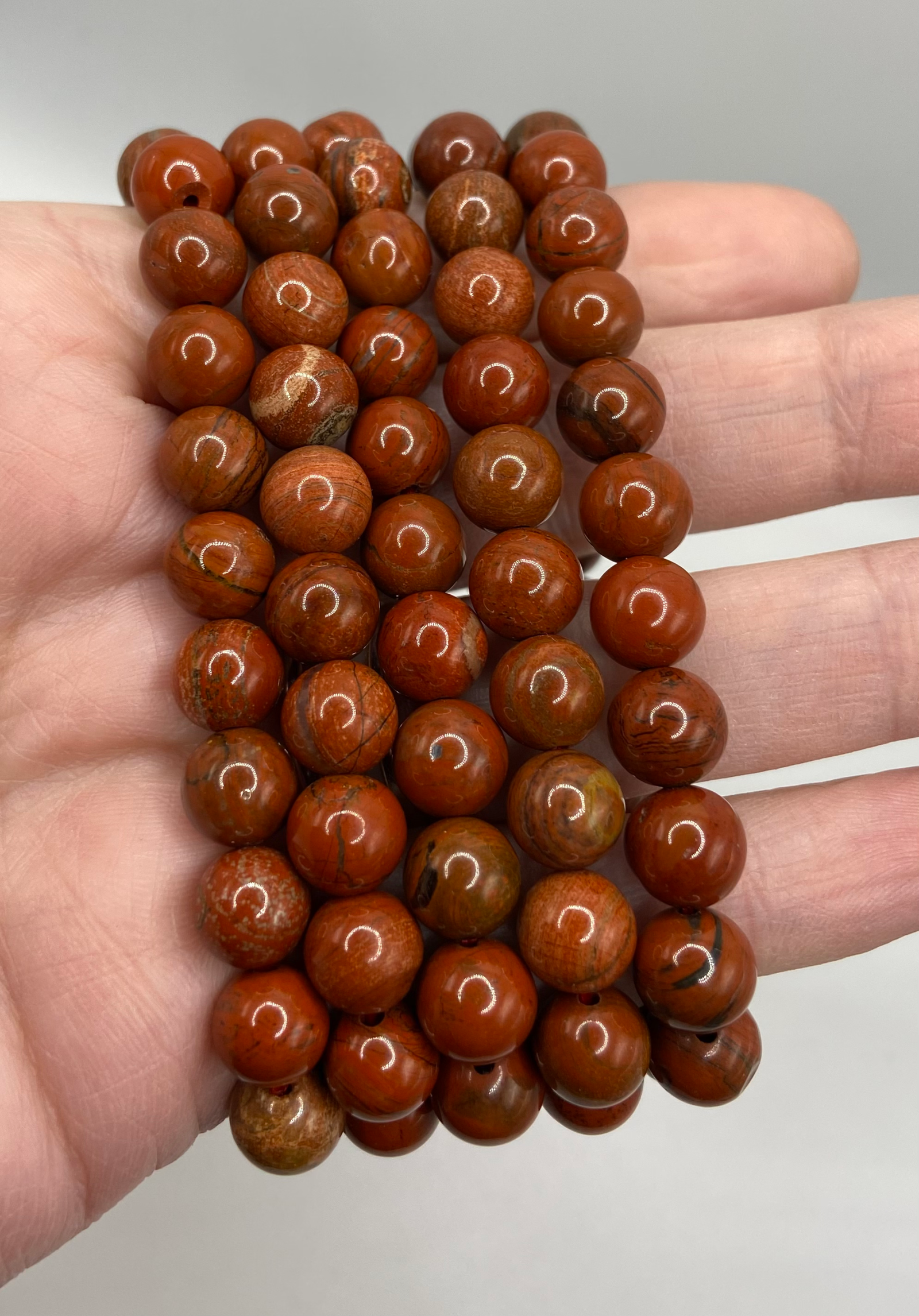 Red Jasper Bead Bracelet