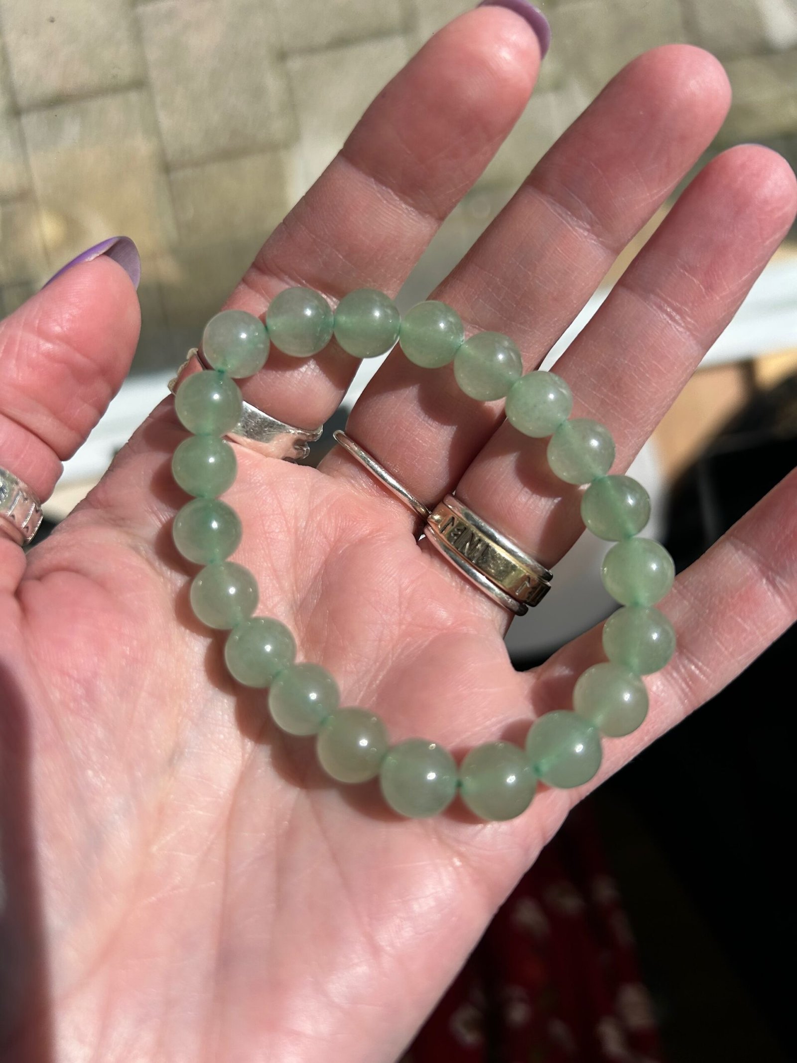 Green Aventurine Bead Bracelet