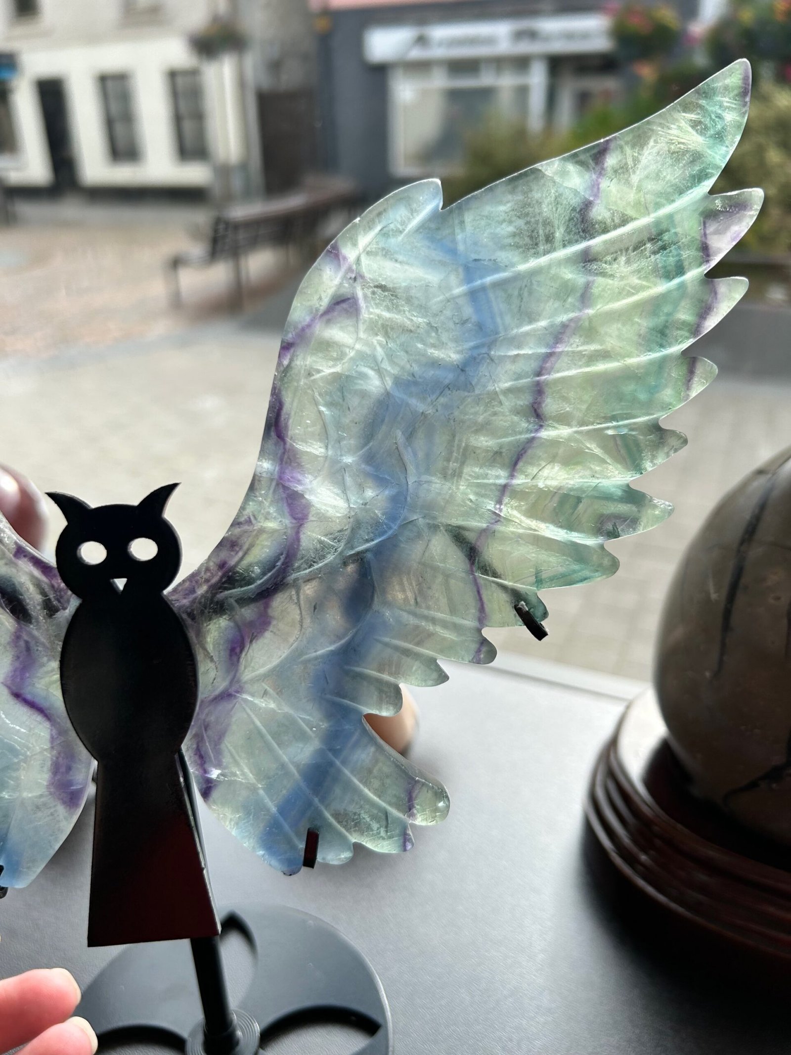 Rainbow Fluorite Owl - Image 3