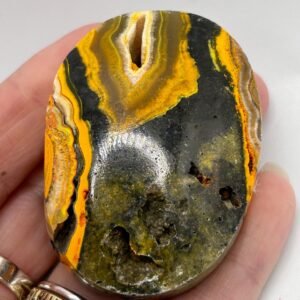 Bumblebee Jasper Palm Stone