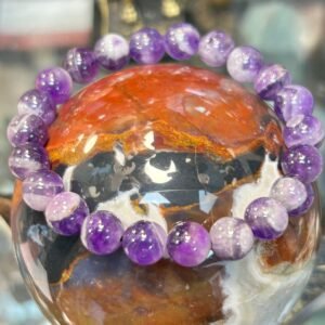 Chevron (Dream) Amethyst Bead Bracelet