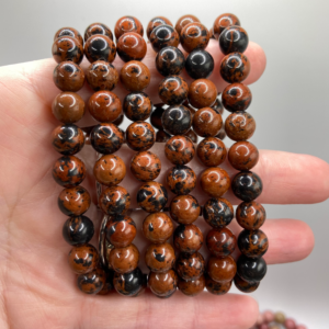 Mahogany Obsidian Bead Bracelet