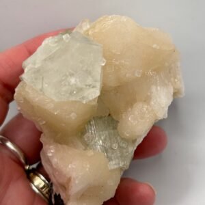 Peach Stilbite with Apophyllite & Heulandite Cluster